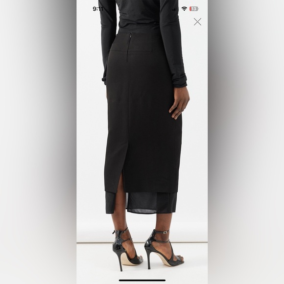 Gauge 81 organza black skirt size 36/4US - Picture 2 of 3